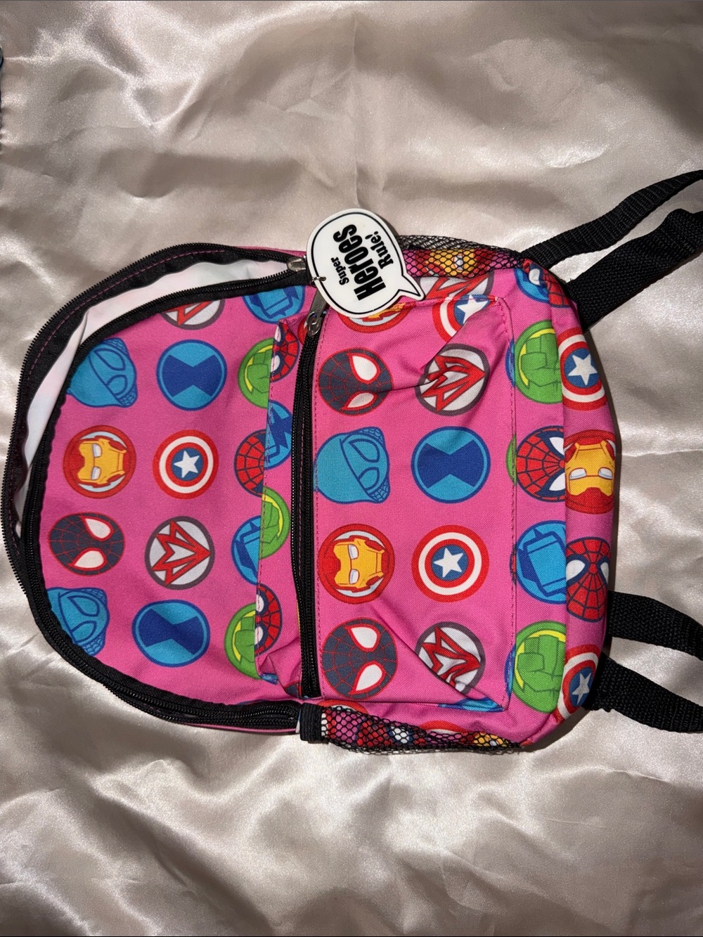 Pink Kids Marvel Icons Backpack